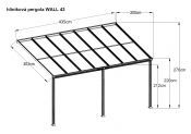 hliníková pergola WALL 43 antracit + bronz PC