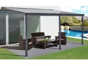 hliníková pergola WALL 53 antracit + opál PC