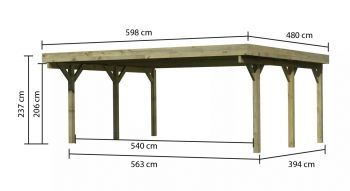 Carport CLASSIC 1A 61584