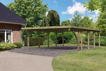 Carport CLASSIC 3B 61979 ocelové střešní plechy