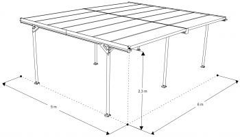 Kovový přístřešek / carport TRIGANO JARDIN MISTRAL DOUBLE