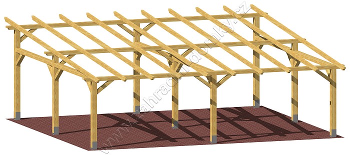 Pergola Grand 500x570, sklon krokví 10°