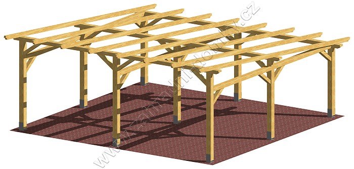 Pergola Grand 450x470, sklon krokví 10°