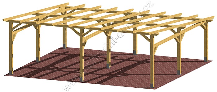 Pergola Grand 500x570, sklon krokví 10°