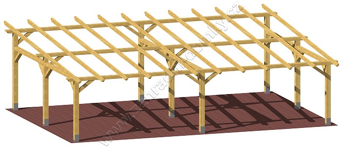 Pergola Grand 450x670, sklon krokví 10°