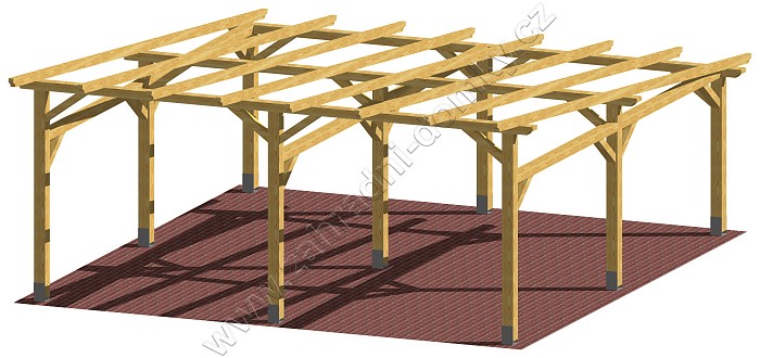 Pergola Grand 500x470, sklon krokví 10°