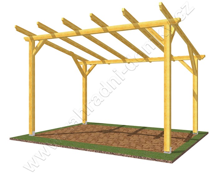 Pergola Standard 250x370, sklon krokví 10°