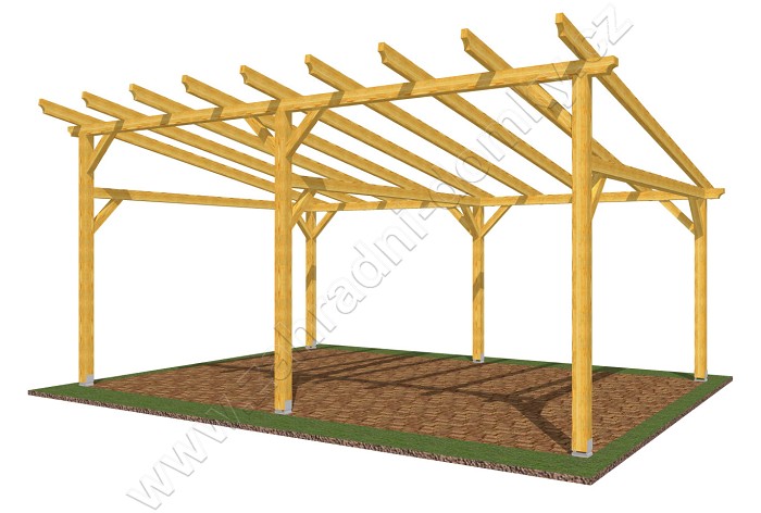 Pergola Klasik 400x570, sklon krokví 10°