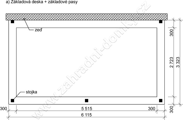 Přístřešek pro auto 300x570