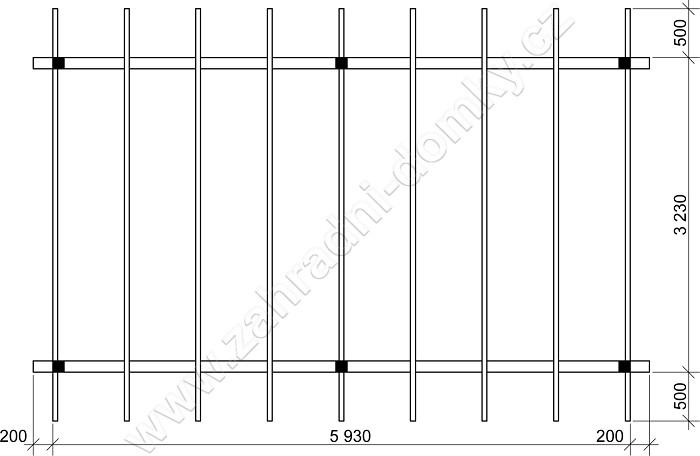 Gárážové stání Standard 300x570