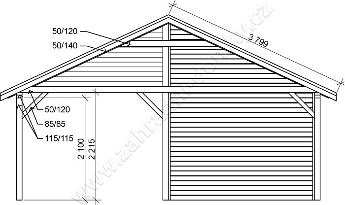 Gárážové stání s úložným prostorem 600x700 2SB