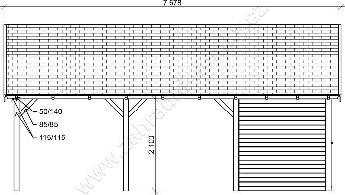 Gárážové stání s úložným prostorem 600x700 2SB