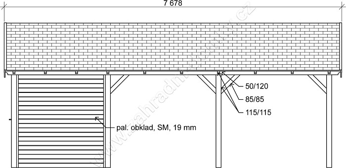 Gárážové stání s úložným prostorem 300x700 SB