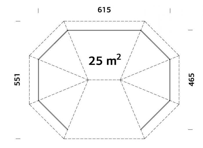 Zahradní altán Betty 25,0 m2 467x617 cm