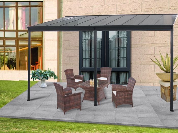 hliníková pergola WALL 43 antracit   bronz PC