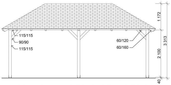 Garážové stání Valba 300x600 KVH NSi