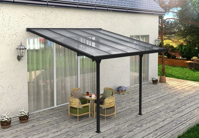 Zahradní pergola Bruce D 305x314, čirý polykarbonát