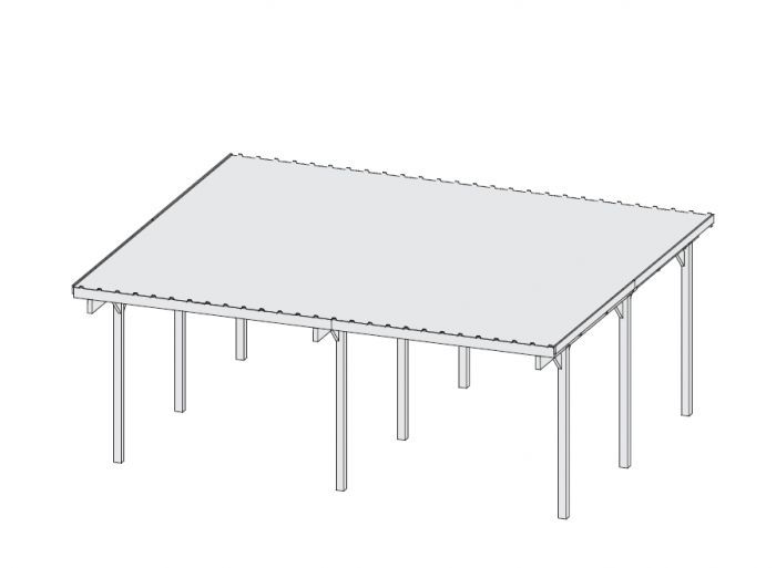 Dvojitý Carport ECO 1A 62035