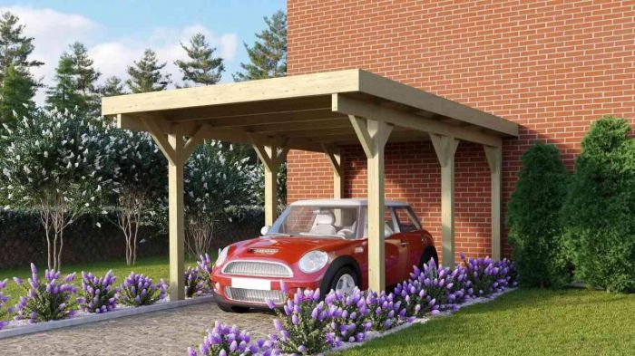 Carport CLASSIC 1A 61580 ocelové střešní plechy