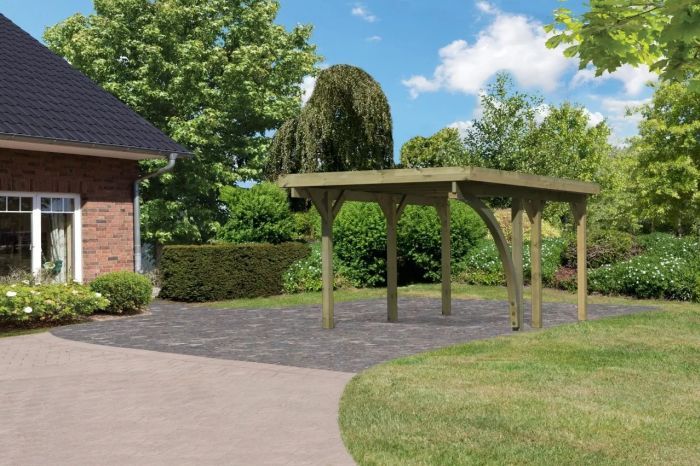 Carport CLASSIC 1B 61950 ocelové střešní plechy