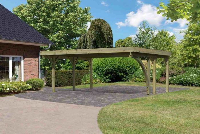 Carport CLASSIC 1B 61973 ocelové střešní plechy