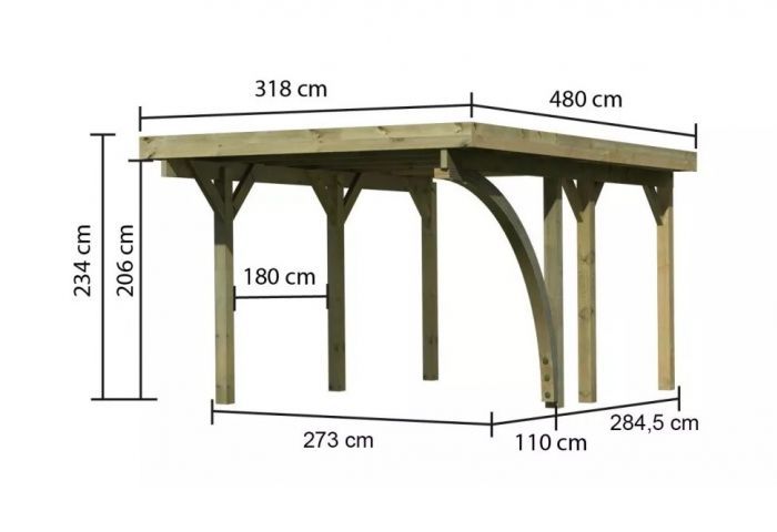 Carport CLASSIC 1B 62093