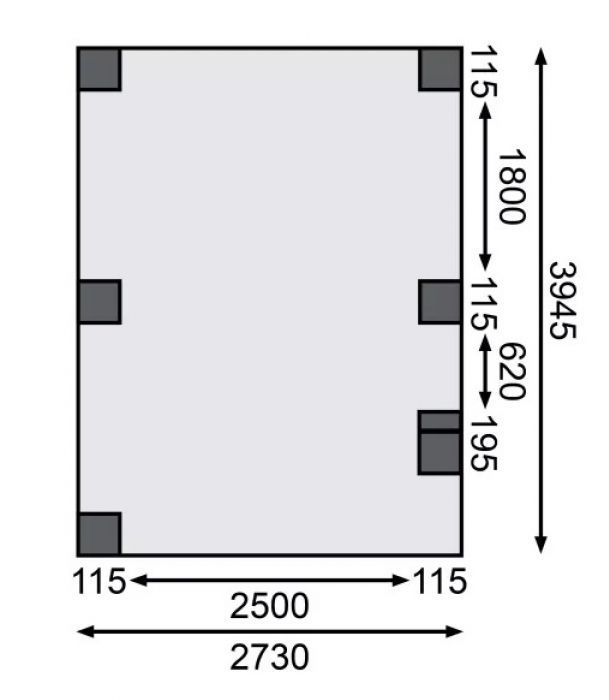 Carport CLASSIC 1B 62093