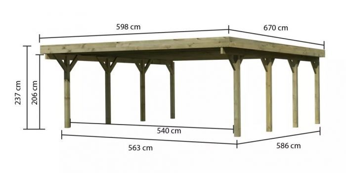 Carport CLASSIC 2A 61960