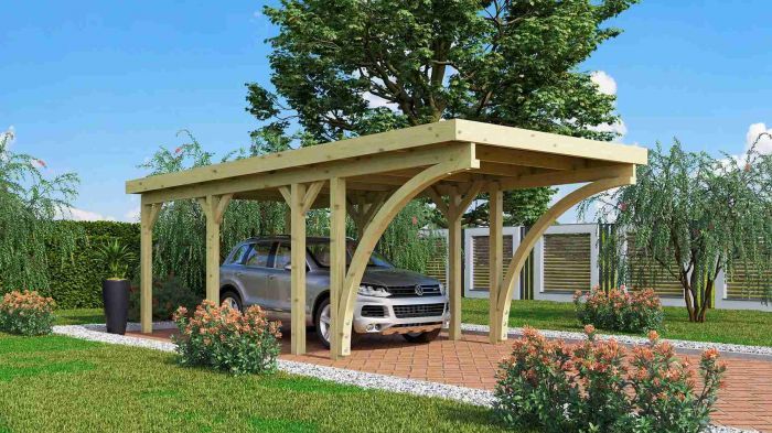 Carport CLASSIC 2C 61969 ocelové střešní plechy