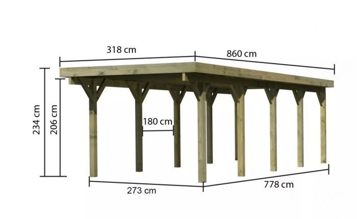 Carport CLASSIC 3A 61955