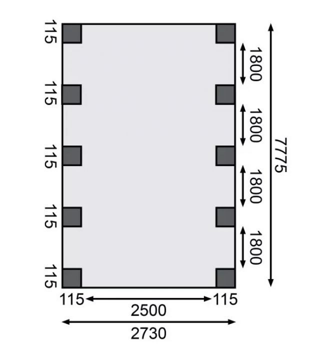 Carport CLASSIC 3A 61955