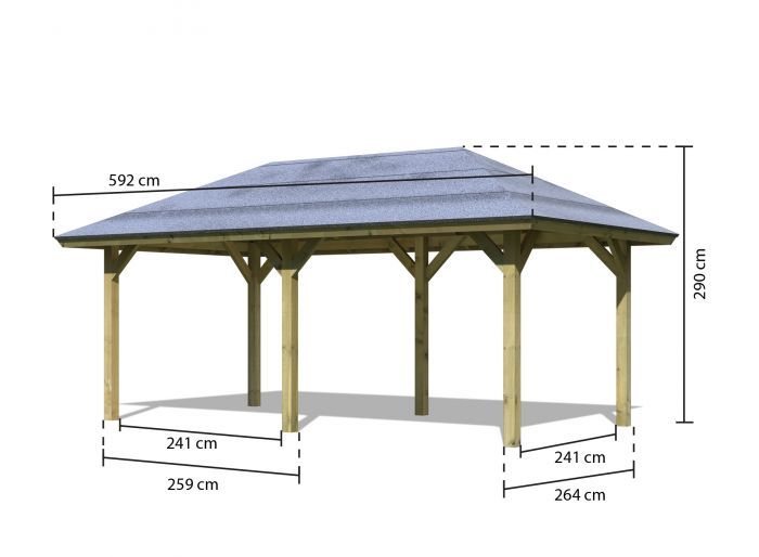 Carport KARIBU KIRN 2 68844