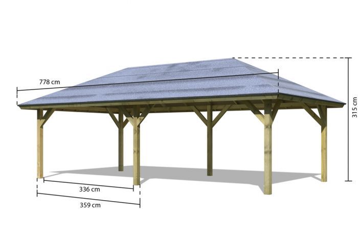 Carport KARIBU KIRN 3 68846