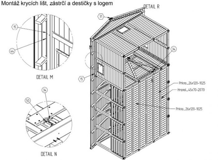 Zahradní altán Herold A3366B s terasovou podlahou (6,3 + 12,6 m2)