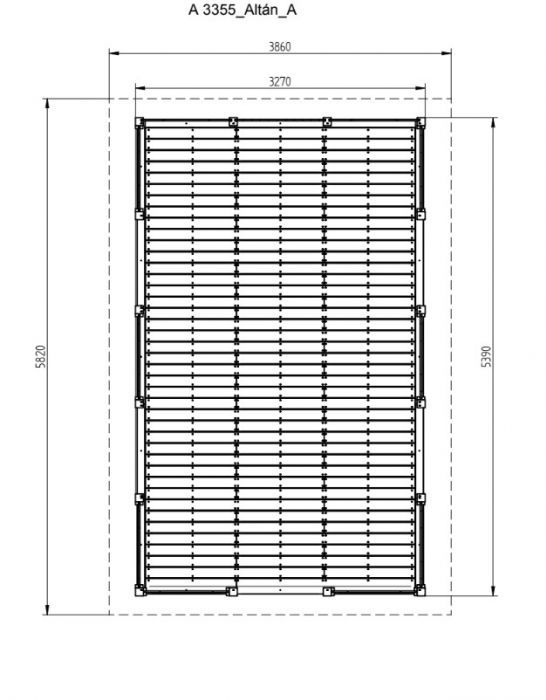 Zahradní altán Herold A3355 A s podlahou (16,6 m2)